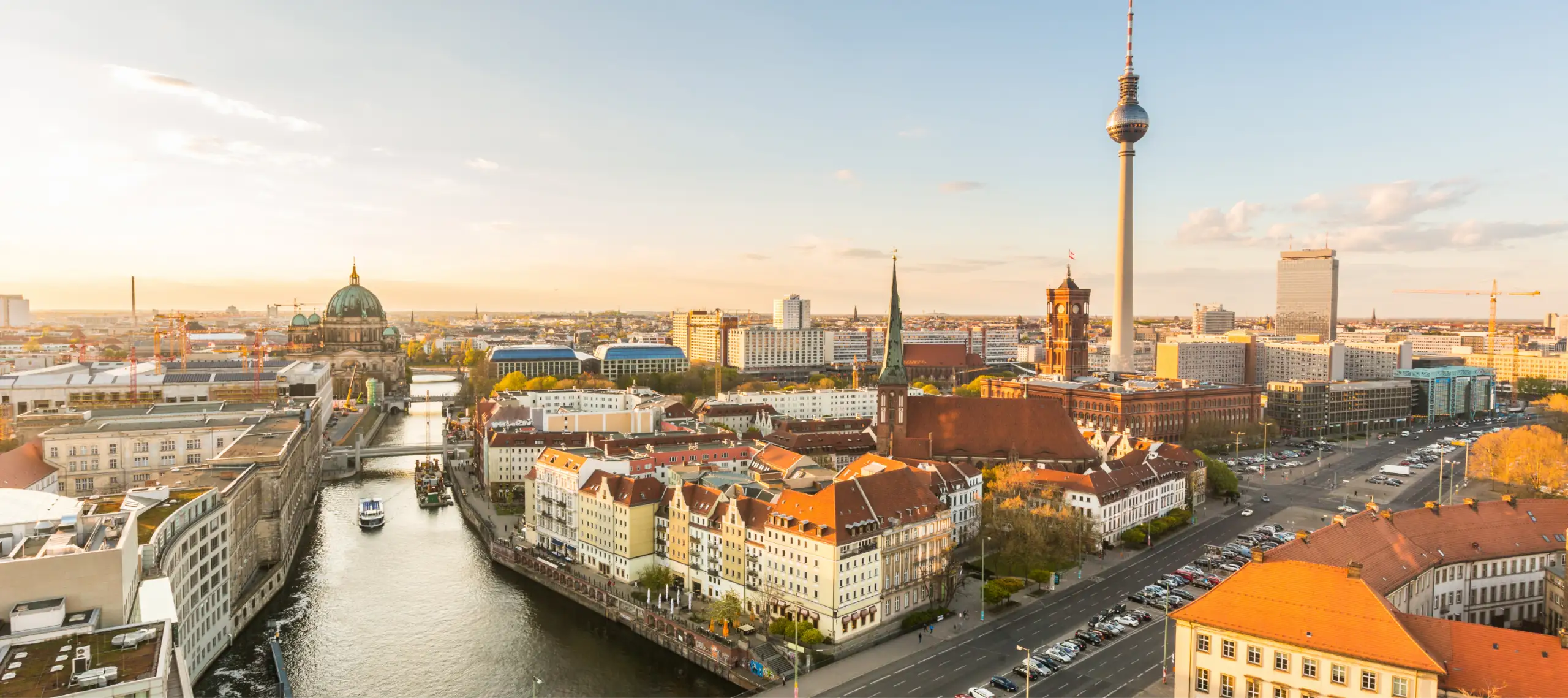 Berlin - Panorama with a view of the river